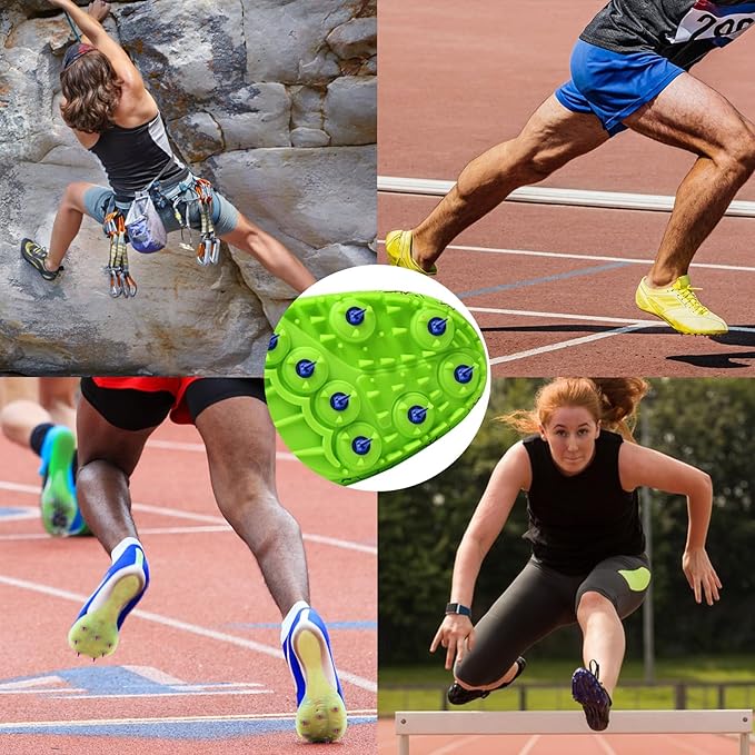 1/4 Inch Track Spikes, Stainless Steel Track and Cross Country Spikes with Spike Wrench, Replacement Spikes for Sprint Sports Short Running Climbing Track Shoes