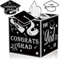AYGXU graduation card box Holder 2026 with 30pcs graduation cards,Graduation party Decorations,graduation box for gifts and Cards,graduation money box,Graduation Party Supplies-black card box