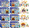 32 Sheets Christmas Nativity Stickers, Make a Nativity Scene Sticker Jesus Birth Stickers, Christmas Crafts for Kids, Religious Bible Scene Party Favor Christian Craft School Classroom Activity