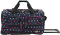Rockland Rolling Duffel Bag, Black, 22"
