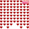 80PCS Felt Hearts, Valentines Day Decoration, Red Heart Garland, Pre-Strung Heart Banner Valentine's Day Banner Indoor Outdoor Hanging Party Decor for Wall Window Door Fireplace Office Home