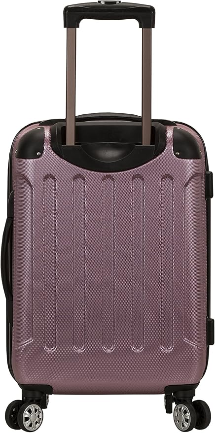 Rockland London Hardside Spinner Wheel Luggage, Carry-On 20", Pink