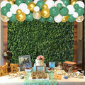Nature Spring 3D Green Leaves Theme Photo Background Wedding Birthday Party Newborn Baby Shower Photography Backdrops Zoo Decor Shoot Props Bannner (8x8 FT)
