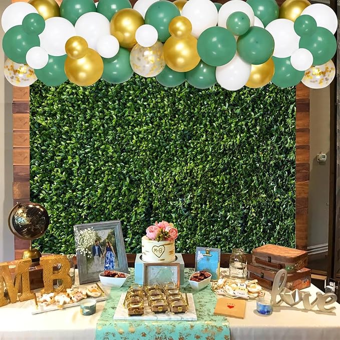 Nature Spring 3D Green Leaves Theme Photo Background Wedding Birthday Party Newborn Baby Shower Photography Backdrops Zoo Decor Shoot Props Bannner (8x8 FT)