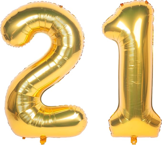40 Inch gold Number Balloons Helium Foil Mylar Balloon Birthday Party banquet Decoration 21