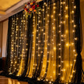 Black Tulle Backdrop Curtain with Lights Strings, Elegant Sheer Photo Backdrop Drapes, Soft Fabric Curtain for Weddings Brithday Parties Photography Background Decor, 10ftx8ft