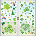 9 Sheets St Patrick's Day Window Clings, 217 PCS Green St Patricks Day Shamrock Window Stickers with Coins Rainbow, Double Sided Static Window Clings for Glass Windows St Patricks Day Decorations