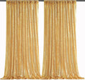B-COOL Sequin Backdrop Curtains 2 Packs 5ftx8ft Gold Sparkle Backdrop Fabric Glitter Photography Drapes for Party Wedding Birthday Decoration