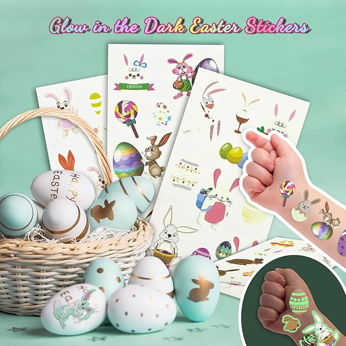 Party Spot! 101 PCS 2026 Easter Party Decorations Set, Easter Party Supplies, Easter Balloon Arch Garland Kit, Happy Easter Backdrop, Banner, Easter Egg Balloon, and Hanging Swirls