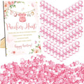 Whaline 51 Pcs Pacifier Hunt Baby Shower Game Include Pink Watercolor Flower Clothes Wooden Sign 50 Pink Plastic Pacifier for Gender Reveal Party Favor Gift Supplies