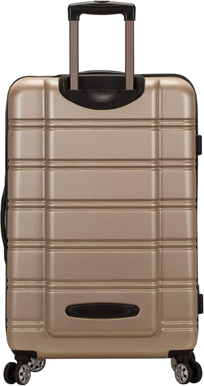 Rockland Melbourne Hardside 3 Piece Expandable Spinner Wheel Luggage Set, (20"/24"/28"), Champagne