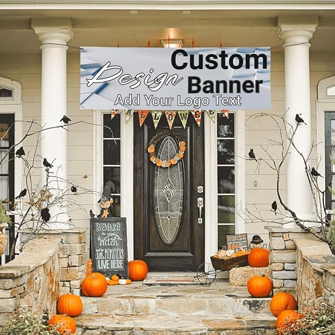 Custom Banners Personalized Banner Signs Design Your Own for Party Birthday Graduation Wedding Event Decoration 24×71 Inches