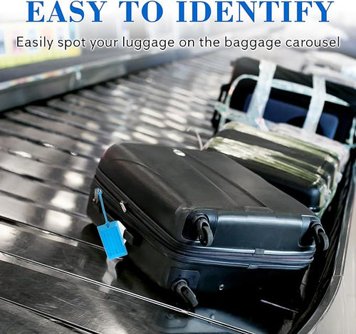 10 Pack Luggage Tags for Suitcases, Airplane Travel Essentials for Flying, International Travel Must Haves, and Luggage Accessories by Sodsay