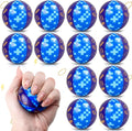 12 PCS Blue Golden Rings Stress Balls for Kids Party Favors, 1.97 Inch Anxiety Relief Fidget Sensory Toys Golden Rings Theme Squeeze Toys Bulk for Birthday Goodie Bags Carnival Gifts Classroom Prizes
