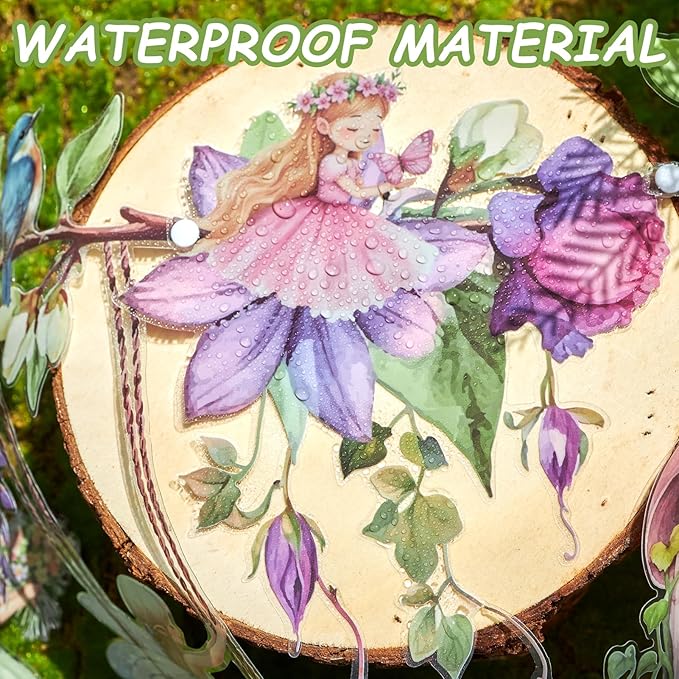 Fairy Party Decorations, Fairy Décor, Flower Banner for Fairy Birthday, Girls Baby Shower, First Birthday, Garden Party Celebration, Outdoor Indoor Fairy Tale Decorations
