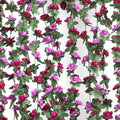 MARTINE MALL Flower Garland - Rose Vines, 8 Strands 66Ft for Bedroom, Purple Rose Floral Garland for Room Table Birthday Wedding Party Garden Wall Decor