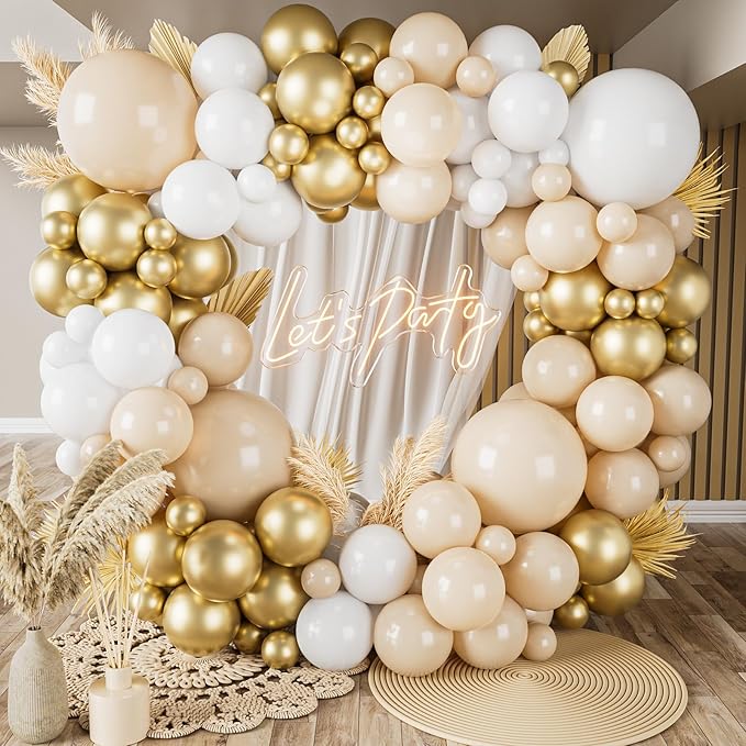 18 Inch White Sand Large Balloons - 35Pcs Thick Sand White Cream Balloons Big Round Latex Party Balloons for Birthday Baby Shower Wedding Graduation Themed Party Decorations