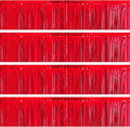 4 Packs Foil Fringe Garland Tinsel Streamers Shiny Wall Hanging Birthday Banner Backdrop for Graduation Wedding Anniversary Celebration Happy Birthday Party Decorations Red