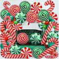 36Pcs Christmas Balloons Kit, Cane Candy Foil Balloons with Ribbons, Red Green Mylar Balloon for Party Decorations