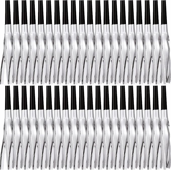30 Pcs Gold Noise Makers, Metallic Fringed Noise Makers for New Year Party Favor Supplies, Silver