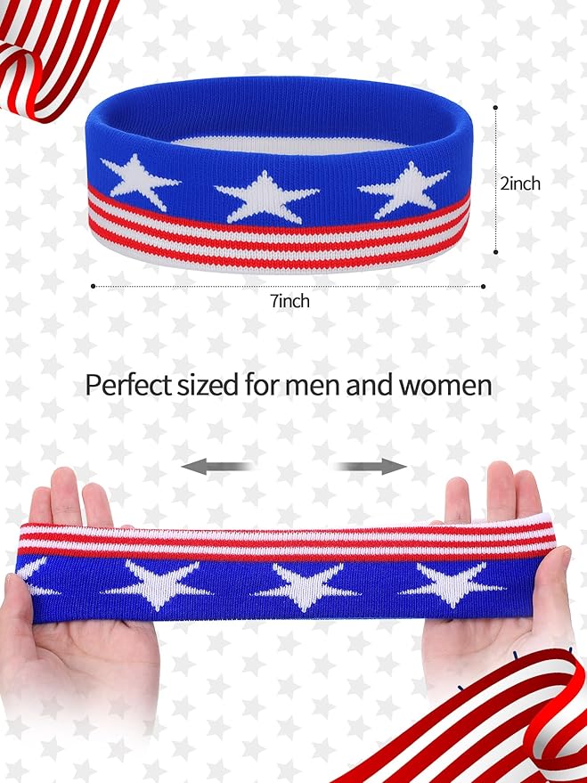 Frienda 250 Year American Flag Costume Cape, Retro 80's USA Sunglasses and Flag Headband for 250th Anniversary 4th of July