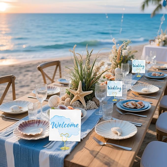 Picture Holders for Tables,32Pcs Clothes Table Number Holders,Place Card Holder,Photo Holders,Buffet Labels for Food,Memo Note Clips,Table Sign Holders for Centerpieces,Wedding Anniversary Birthday