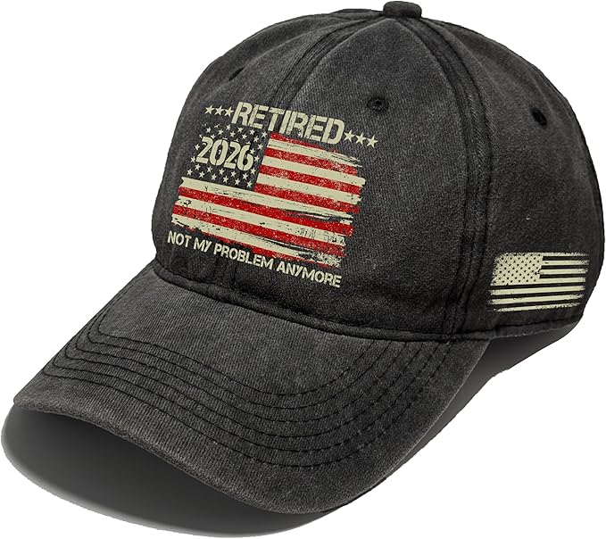 Retirement Gifts for Men Women,Retired Hat,Retirement 2026 Decorations,Adjustable Cap-Gift for Dad, Mom,Husband,Wife