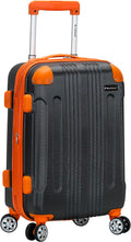 Rockland London Hardside Spinner Wheel Luggage, Charcoal, Carry-On 20-Inch