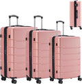 Simple Deluxe 20/24/28 Inch Expandable Hardside Carry On with Spinner Wheels & TSA Lock, ABS Hard Shell Lightweight Rolling Luggage Suitcase, Pink