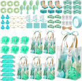 74Pcs Baby Shower Prizes for Game Winners Baby Shower Favors Gifts including Headband Hair Brush Jewelry Box with Gift Bag for Baby Shower Game Prizes Wedding Bridal Shower Favors (Green)