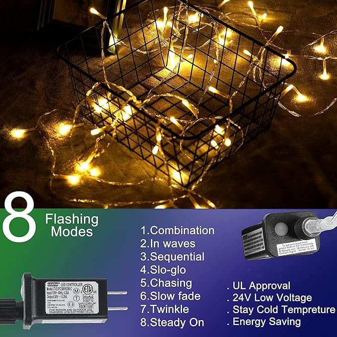 Christmas Decorations Star String Lights, 320 LEDs Outdoor Waterfall Tree Lights with 13" Topper Star, Plug in Waterproof Hanging Fairy Lights for Xmas New Year Holiday Party Yard Decor (Warm White)