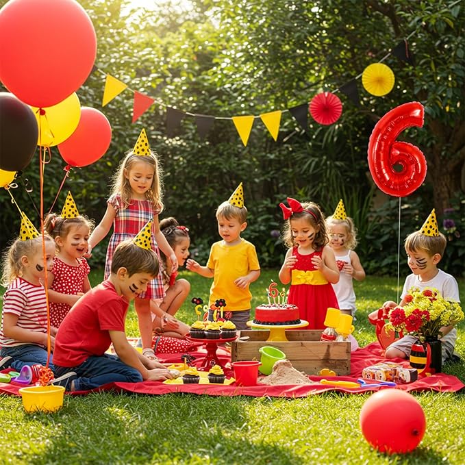 TONIFUL Balloons 16 Inch Red 0-9 Number Mylar Foil Balloons 10 Pcs Custom digitalal Balloons for 2026 New Year Eve Birthday Party Engagement Graduations Anniversary Baby Shower