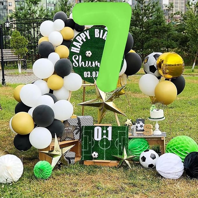Fluorescent Green Number Balloon 40 inch Giant Foil Helium Balloons Green Number 0 Balloon for Birthday Party Decorations