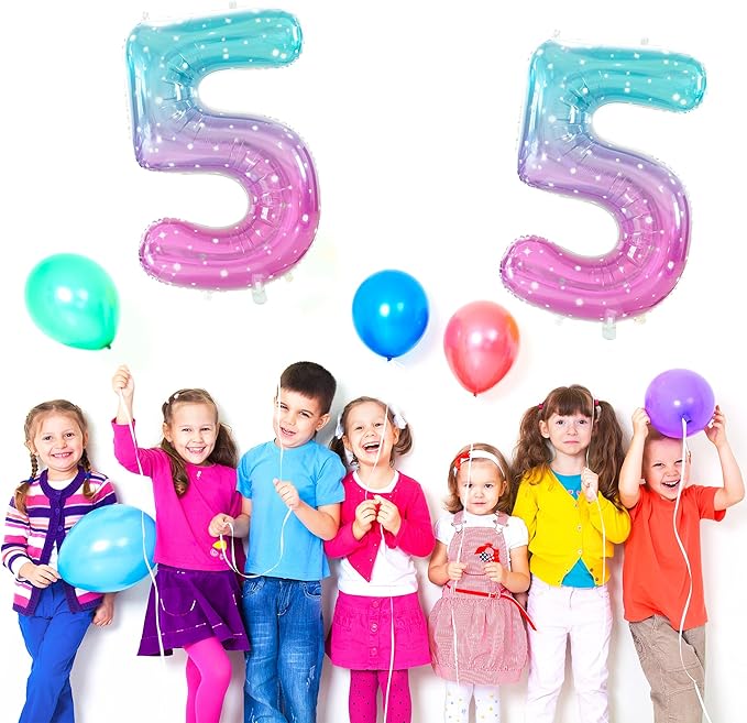 Number 5 Balloon, Large number balloons 40 inch, 5th Birthday Party Decorations Supplies 5 Year Old Birthday Sign Decor
