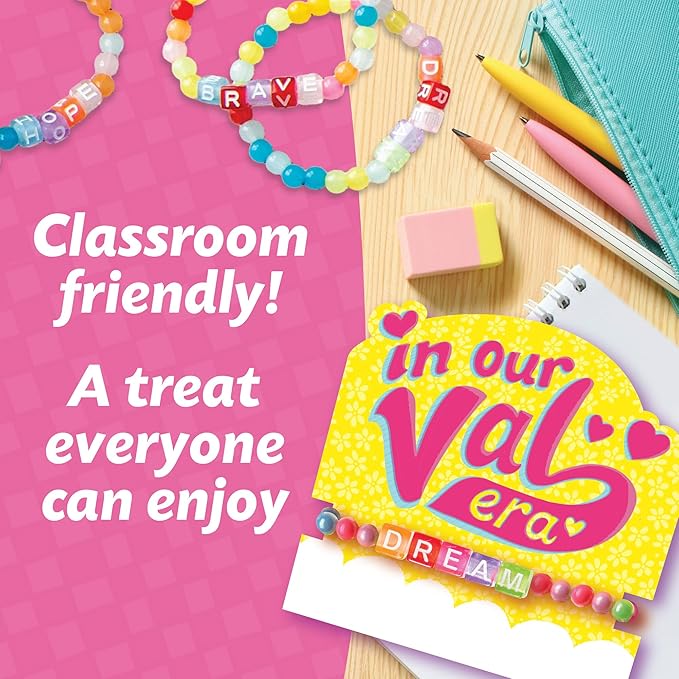 Peaceable Kingdom Valentines Box for Kids, Valentines Day Box Kit for Valentines Cards for Kids Classroom - Friendship Bracelet Valentines