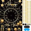 Hooqict New Years Party Games for Kids Family 2026 Pin The New Year’s Eve Games Countdown Clock Holiday Party Activities Supplies, Large Pin The Games Poster with 32 Stickers
