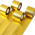 PartyWoo Gold Foil Crepe Paper Streamers 4pcs 328ft Pack of Metallic Gold Foil Crepe Paper for Wedding Birthday Baby Shower Bridal Shower Engagement New Year Eve Graduation Party Decorations