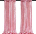 B-COOL Pink Sequin Curtains Fuchsia Glitter Backdrop Curtain Panels 2 Panels 2FTx8FT Backdrop for Baby Shower Wedding Girls Party Sweetheart Birthday Decorations