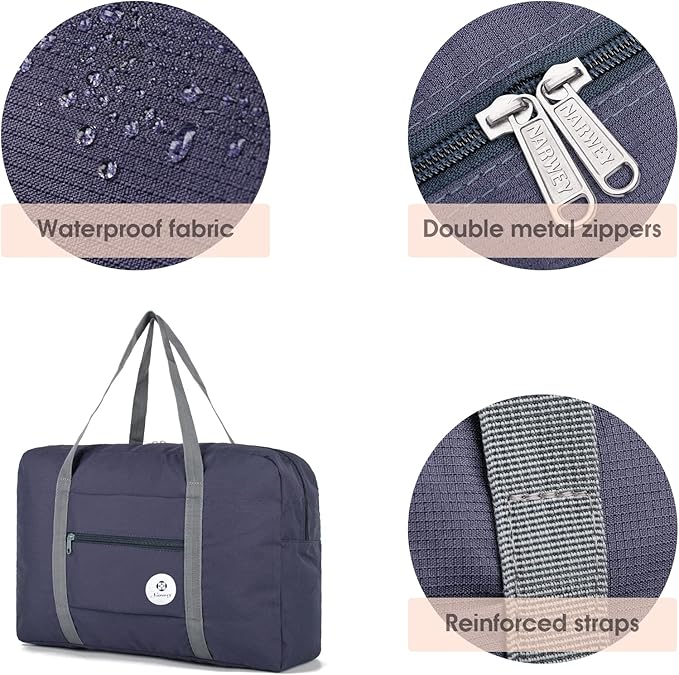 For Spirit Airlines Personal Item Bag Foldable Travel Duffel Bag Tote Carry on Luggage Duffle Overnight for Women and Men