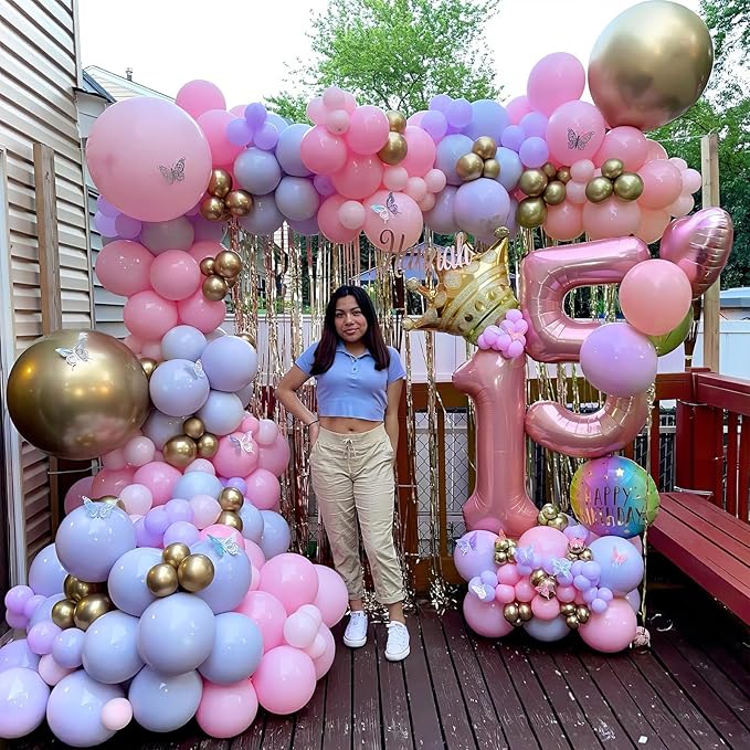 40 Inch Pink 8 Balloon, Giant Light Pink Foil 8 Balloon, Pastel Pink Macaron Digital Number 8 Balloon Number Helium 8th Birthday Balloons for Girls Women Princess 8 Year Old Birthday Party Decorations