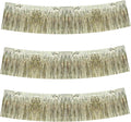 BEISHIDA 3 Packs Metallic Foil Fringe Garland Laser Champagne Wall Hanging Tinsel Fringe Banners for Car Floats Birthday Baby Bridal Shower Wedding Graduation Holiday Party Decoration(30 Feet)