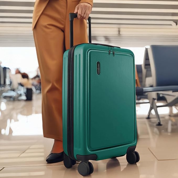 TRAVELARIM Luggage Sets 2 Piece, 24 Inch Suitcase and 28 Inch Luggage with Spinner Wheels, Durable Hard Shell Suitcase Set, Expandable Travel Suitcases with Wheels, Green