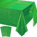 4 Pcs Iridescent Green Tablecloth Party Decorations, Holographic Foil Green Table Cloth, Disposable Rectangle Laser Table Cover for Baby Shower Wedding Birthday Witch Party Supplies, 54x108 Inch