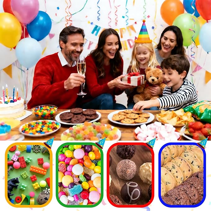 TESKEUP Party Favor Bags for Birthday Goodie Bags - Bulk Treat Gift Bags for Candy, Cookies, Snacks, Happy Birthday Party Supplies Classroom Treats, and Event Gifts (30 Pcs)