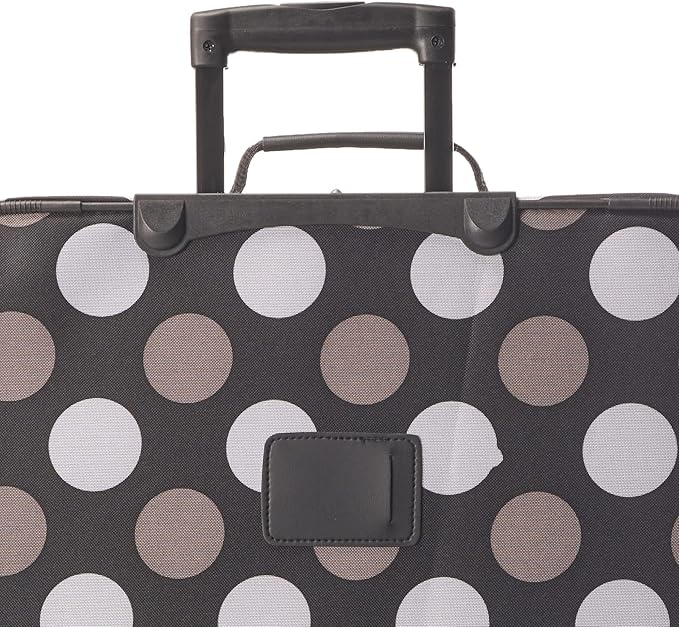 Rockland Fashion Softside 4 Piece Luggage Set, Expandable, (14" Tote/19"/24"/28"), Black Dot