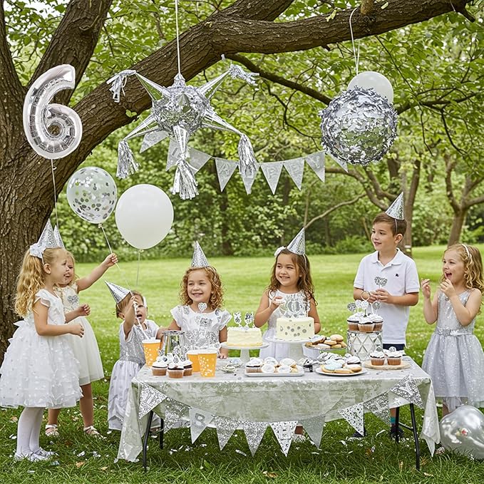 TONIFUL 16 Inch Number Silver 0-9 Mylar Foil Balloons 10 Pcs Custom digitalal Balloons for 2026 New Year Eve Birthday Party Engagement Graduations Anniversary Baby Shower