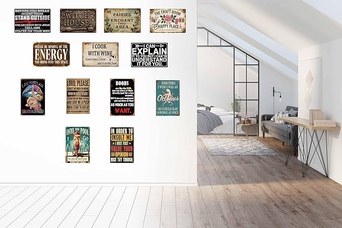 Rustic Wall Sign 8x12 in Please Be Mindful of the Energy You Bring into This Space Classic Home Decor for Spaces Vintage Charm Feature Decor