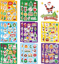 DUJAA 16 Sheets Christmas Stickers for Kids, Merry Christmas Theme Stickers Non-Repeating, Xmas Winter Holiday Party Stickers, Christmas Goodie Bag Fillers Christmas Party Favors Decorations
