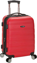 Rockland Melbourne Hardside Expandable Spinner Wheel Luggage, Carry-On 20", Red