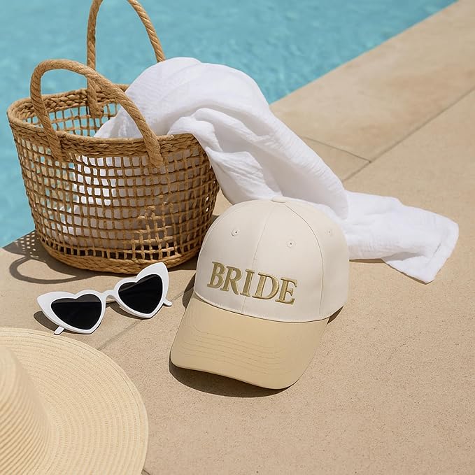 Marriage Material Hat | Trucker Hat Set for Bride and Wifey | Bride Hat for Wedding, Honeymoon, Bridal Shower